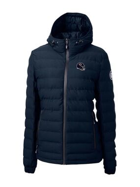Chicago Bears Cutter & Buck Navy Helmet Logo Insulated Full-Zip Puffer Jacket M